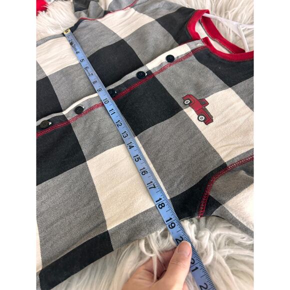 Lazy One Check Flapjack Tailgate Long John Pajamas Multicolor Size Medium - Picture 10 of 11